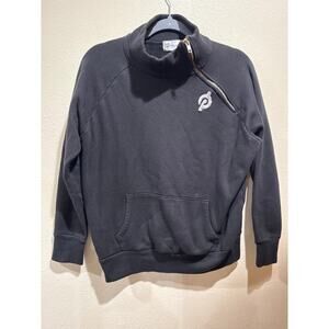 Peloton Side Zip Front Pullover Black Sweatshirt size medium
